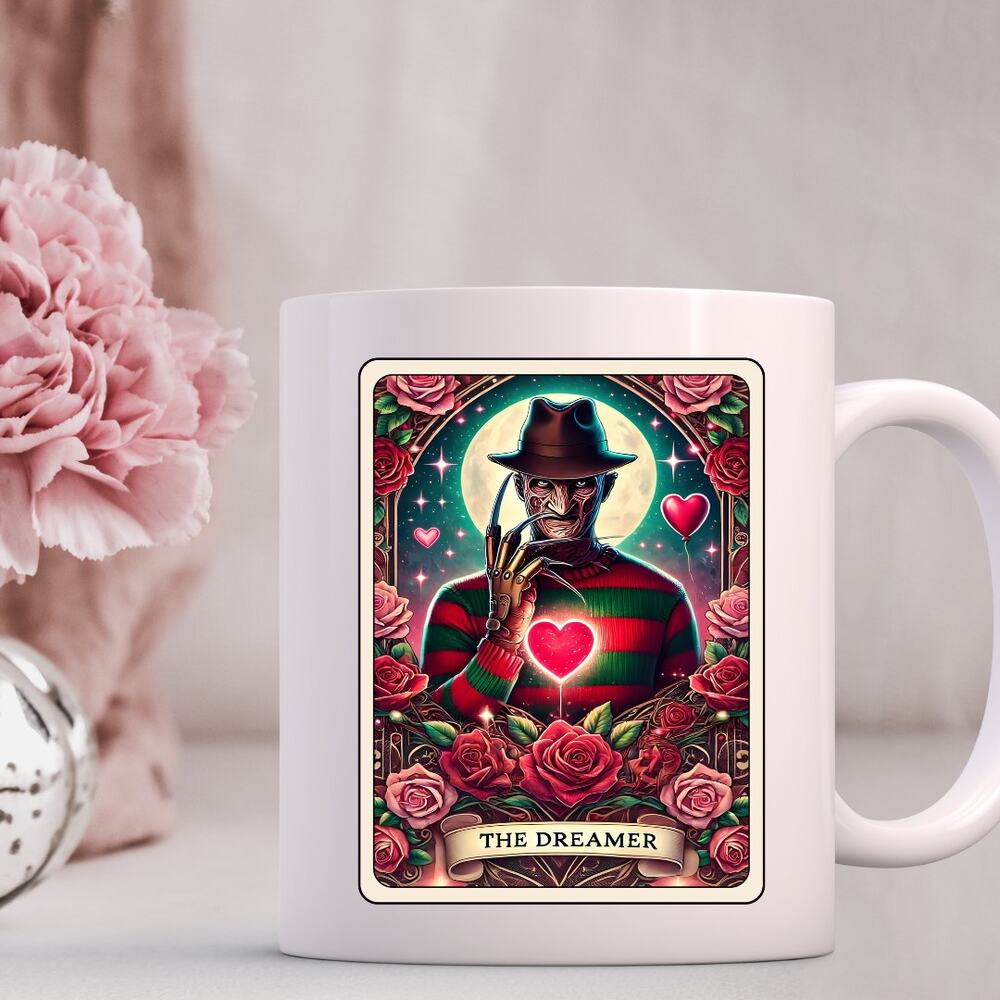 Horror Movie Valentines Day Mug 15 oz Coffee Mug Freddy Krueger Nightmare 9